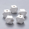 Painted Natural Wood Beads X-WOOD-Q040-020D-B03-1