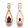 Brass Micro Pave Cubic Zirconia Pendants KK-R111-003-A02-2