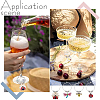 BENECREAT 20Pcs 10 Styles Flower & Bee & Butterfly & Beetle Alloy Enamel Dangle Wine Glass Charms AJEW-BC0003-17-7