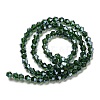 Transparent Electroplate Glass Beads Strands GLAA-F029-4mm-C25-2