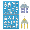 2Pcs 2 Style Acrylic Earring Handwork Template DIY-WH0573-005-1