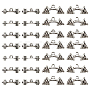 DICOSMETIC 40Pcs 2 Style Tibetan Style Tibetan Style Alloy Pendants FIND-DC0002-02-1