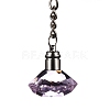 Diamond Shape Faceted Glass Keychain KEYC-F032-A05-2
