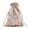 Christmas Theme Cotton Fabric Cloth Bag ABAG-H104-B02-4