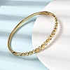 304 Stainless Steel Rhinestone Hinged Bangles for Women BJEW-B168-03C-G-3