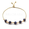 Natural Lapis Lazuli Wrapped Bracelets BJEW-A122-10A-1