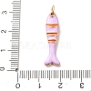 Brass with Enamel Pendants KK-CBA2F11-03G-04-3