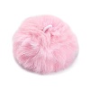 Handmade Faux Rabbit Fur Pom Pom Ball Covered Pendants WOVE-F020-A05-3