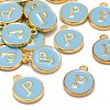 Golden Plated Alloy Enamel Charms X-ENAM-S118-04P-4