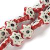 Handmade Porcelain Flower Beads Strands PORC-G006-16B-1