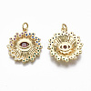 Brass Micro Pave Cubic Zirconia Pendants KK-R133-013G-NF-2