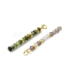 Natural Mixed Gemstone and Brass Pendants PALLOY-JF05905-2