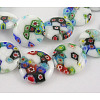 Handmade Millefiori Glass Beads Strands LK139-1