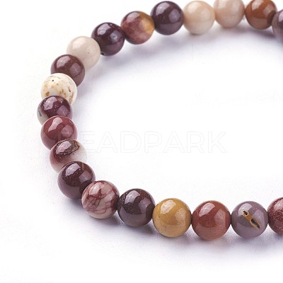 Natural Mookaite Beads Stretch Bracelets BJEW-F380-01-A17-1