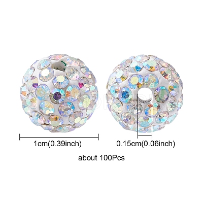 Pave Disco Ball Beads RB-YW0001-10A-1