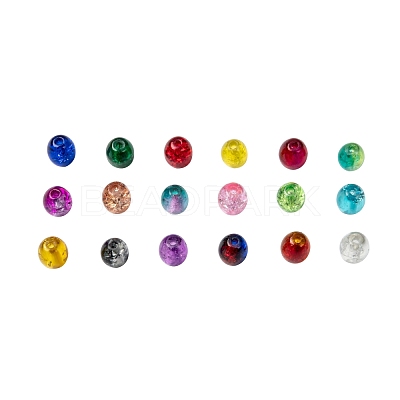 18 Colors Transparent Crackle Glass Beads CCG-X0011-02-6x8mm-1