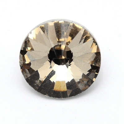 Glass Rhinestone Button BUTT-WH0015-21C-04-1