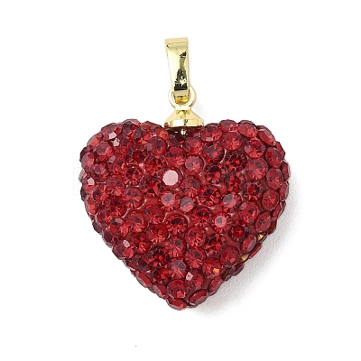 Brass Rhinestone Pendants KK-K293-48A-G-1