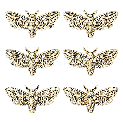 6Pcs Gothic Alloy Lapel Pins for Backpack Clothes JEWB-FH0002-83AG-1