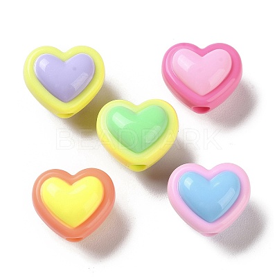 Two Tone Opaque Acrylic Beads SACR-I005-08C-1