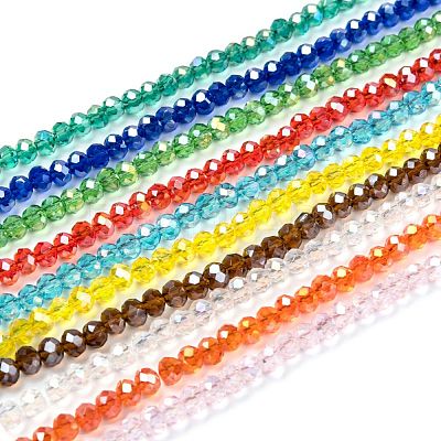 Electroplate Glass Beads Strands EGLA-X0007-01B-4mm-1