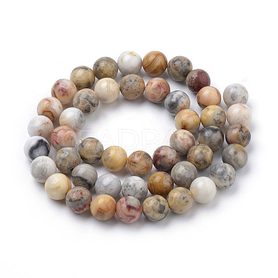 Natural Crazy Lace Agate Beads Strands G-S259-38-6mm-1