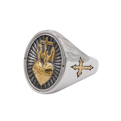 304 Stainless Steel Finger Rings FS-WGFCA3B-08-1