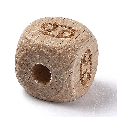Natural Wood Constellation Beads WOOD-M002-04-1