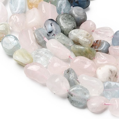 Natural Morganite Beads Strands G-B161-B07-1