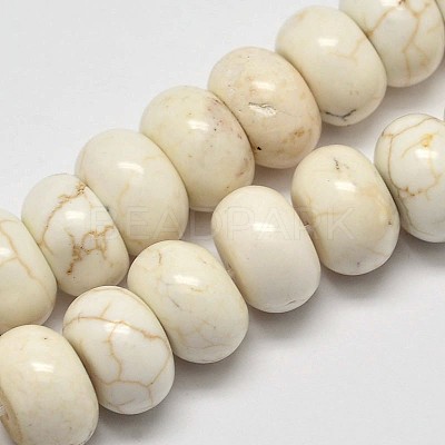 Rondelle Natural Magnesite Beads Strands G-M138-25-1