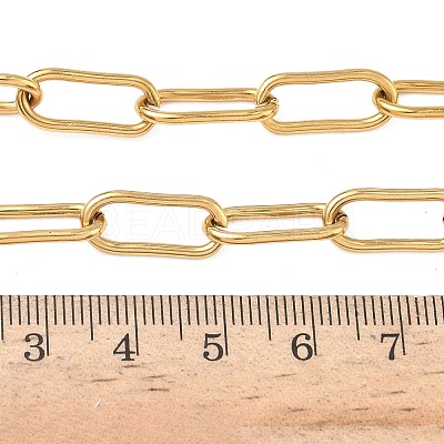 304 Stainless Steel Paperclip Chains Necklaces NJEW-Z102-02G-1