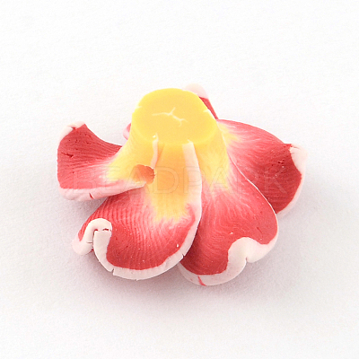 Handmade Polymer Clay 3D Flower Plumeria Beads CLAY-Q192-30mm-08-1