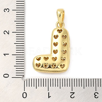 Brass Micro Pave Cubic Zirconia Pendants KK-E061-03G-12-1