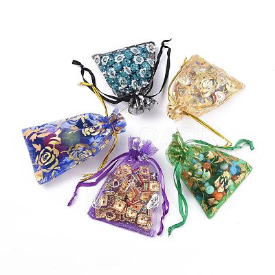 Printed Organza Bags OP-R024-7x9-M-1