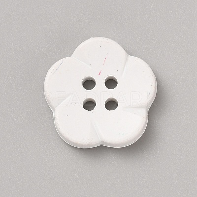 Spray Painted Plastic Buttons FIND-WH0152-394B-10-1