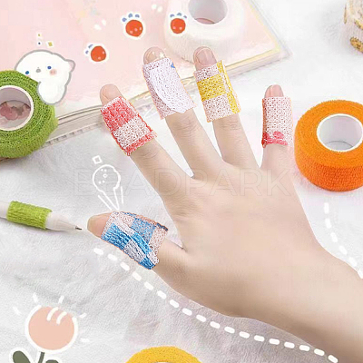 10 Rolls 10 Colors Multifunctional Non Woven Fabric Bandage DIY-HY0003-52-1