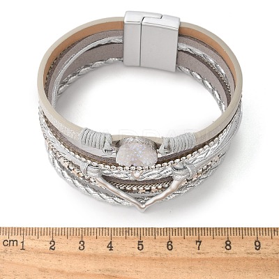 Imitation Leather Multi-Starnd Bracelets BOHO-PW0001-039M-1