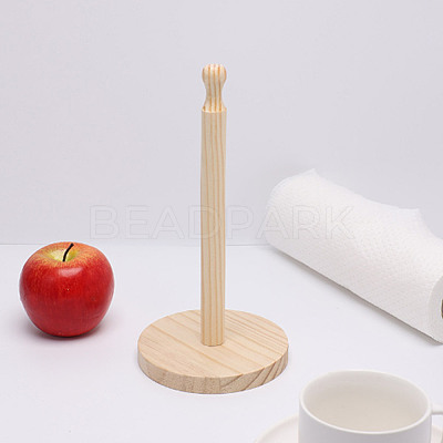 Pine Wood Paper Towel Holder AJEW-WH0567-48A-1