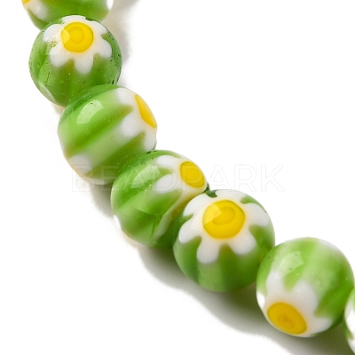Handmade Millefiori Lampwork Beads Strands LAMP-G164-05M-1