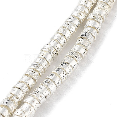 Electroplated Natural Lava Rock Beads Strands G-H303-A05-S-1