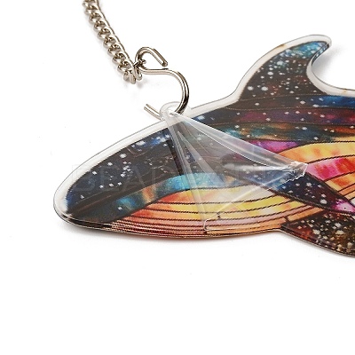 Stained Acrylic & Iron Suncatchers HJEW-F022-01A-1