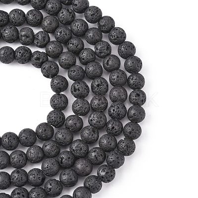Natural Lava Rock Beads Strands G434-1A-1