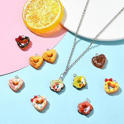 45Pcs 9 Styles Opaque Resin Pendants CRES-CJ0001-78-1