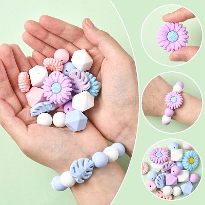 30Pcs Silicone Beads SIL-FS0001-33-1