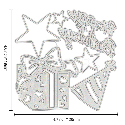 Carbon Steel Cutting Dies Stencils DIY-WH0170-322-1