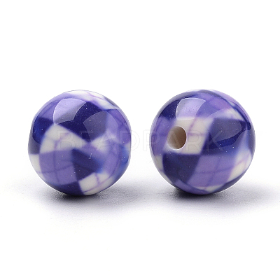 Opaque Printed Acrylic Beads LS-MACR-S271-10mm-07-1