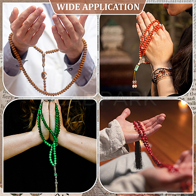 6Pcs Muslim Islamic Prayer Rosary Bracelets BJEW-PH0004-64A-1