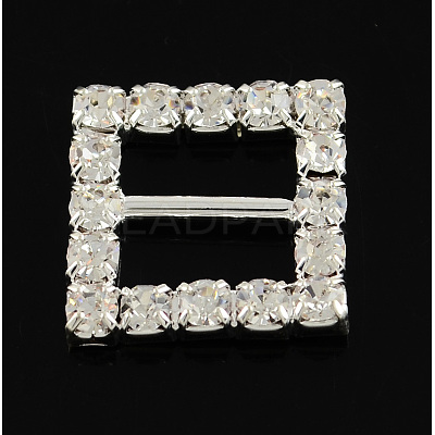 Shining Square Wedding Invitation Ribbon Buckles RB-S019-10-1