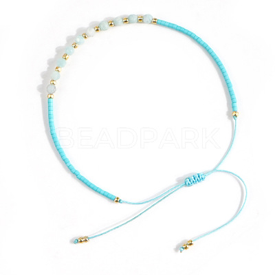 Natural Amazonite Beads Braided Bead Bracelets LS-KZ2587-3-1