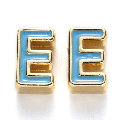 Rack Plating Alloy Enamel Beads X-ENAM-S122-033E-NR-1